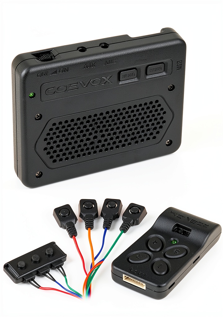Installing COSVOX Bluetooth Audio Kit for Cosplay on a wooden desk