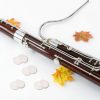 Bassoon Sound Hole Pads White Synthetic Material-3