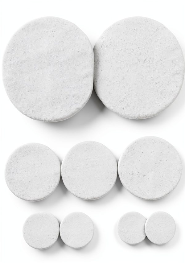 Bassoon Sound Hole Pads White Synthetic Material-0