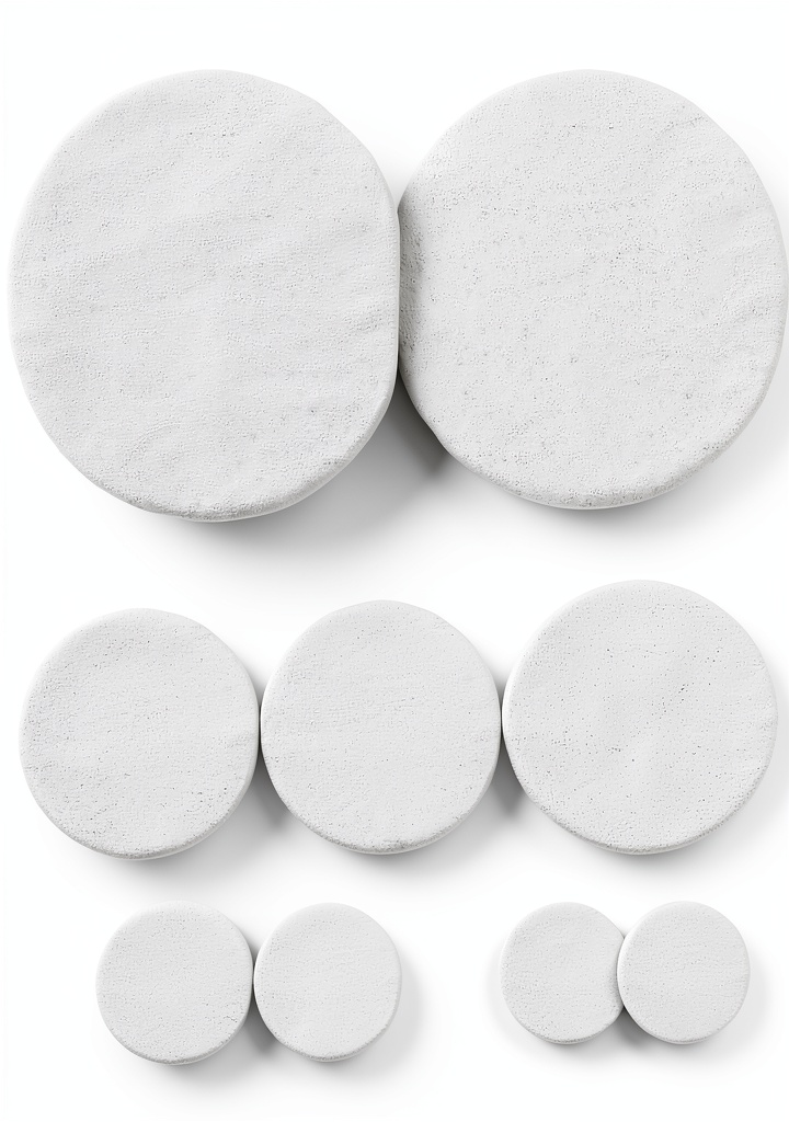 Bassoon sound hole pads in white color