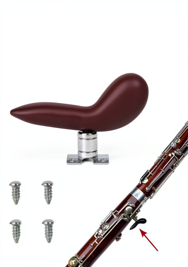 COPLKY Bassoon Finger Rest Curved Silver-1
